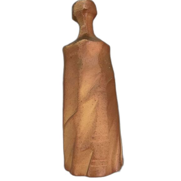 Vintage Jeff Bishoff Handmade Stoneware Pottery Vase Rustic Textured Georgia Art - Picture 4 of 9